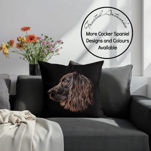 Cuscino e inserto per Cocker Spaniel da lavoro con splendido design frattale