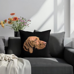 Hungarian Vizsla Cushion and Insert with Stunning Fractal Art Design