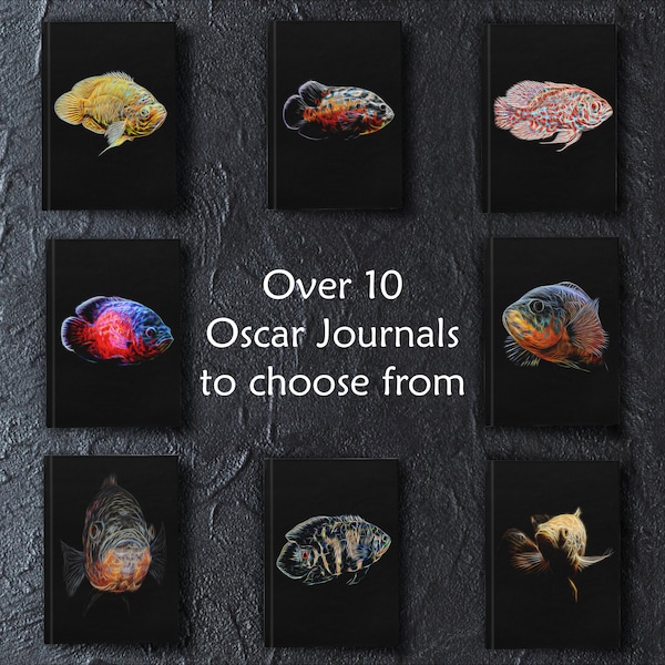 Oscar Cichlid A5 Hardback Journal with Stunning Fractal Art Designs.