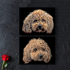 Poochon Print with Stunning Fractal Art Design. Various Sizes Available