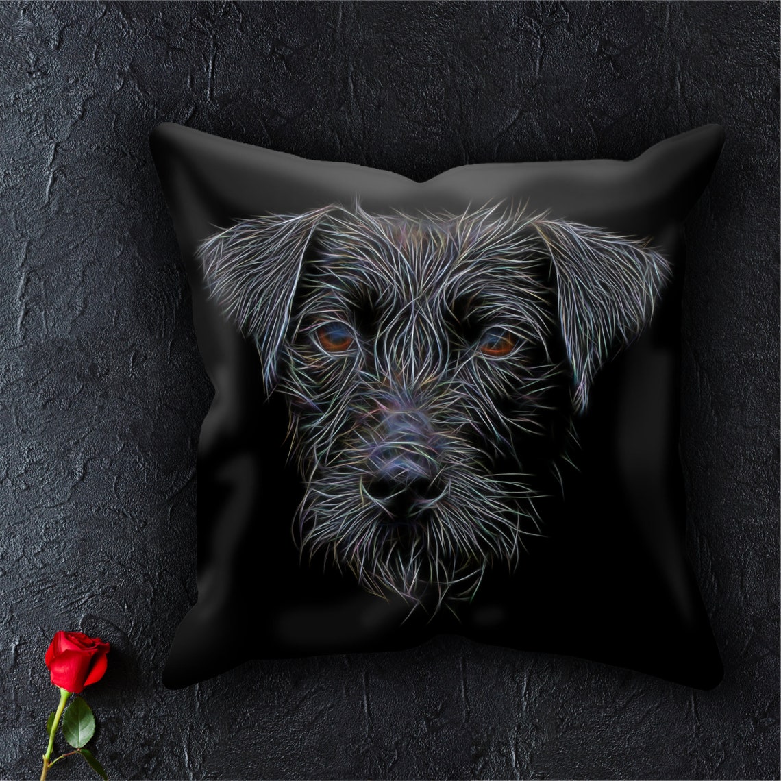Patterdale Terrier Cushion and Insert with Stunning Fractal Etsy