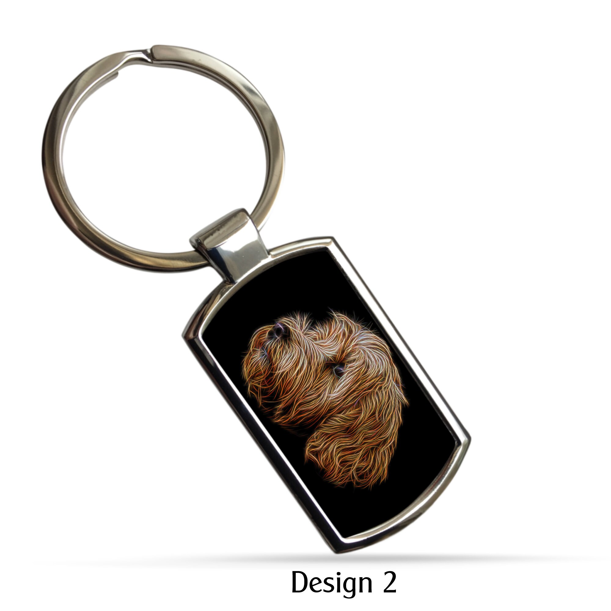 Apricot Cockapoo Keychain With Stunning Fractal Art Design - Etsy