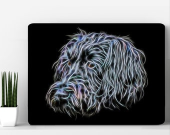 Schnoodle Metal Wall Plaque with Stunning Fractal Art Design