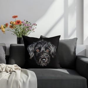 Cuscino e inserto Jackapoo con splendido design frattale