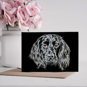 Cartão Sprocker com impressionante design de arte Fractal. Em branco dentro para aniversários ou qualquer outra ocasião