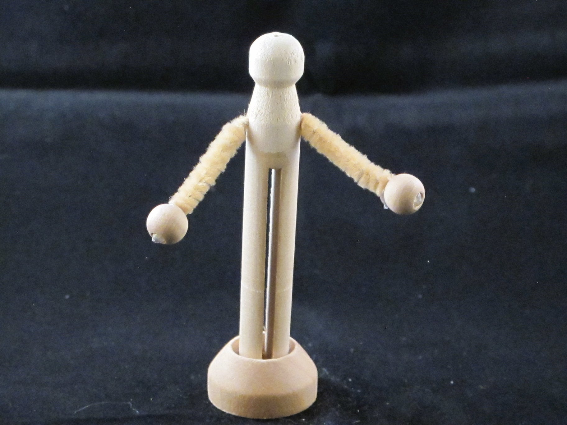 DIY Clothespin Doll - 12 Wooden Dolls - Wooden Clothespins Dolls DIY -  Clothespin with Head and Stand - Unfinished Wood Peg Dolls