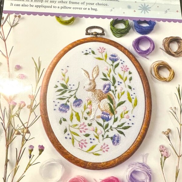 Garden Bunny Embroidery Kit by Tamar Nahir-Yanai