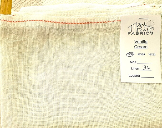 Linen 36 Ct- Vanilla Cream- Atomic Ranch Fabric - Etsy