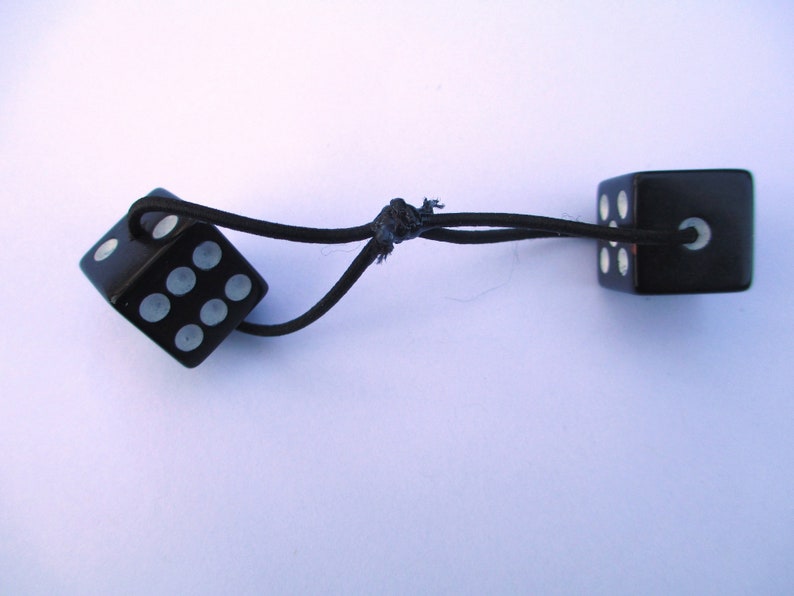 Black Dice White Dots ONE Hair Tie Bobble 16mm Etsy