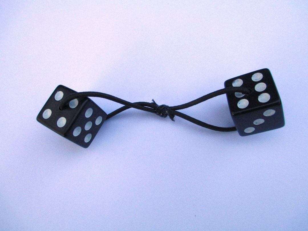 Black Dice White Dots ONE Hair Tie Bobble 16mm Etsy