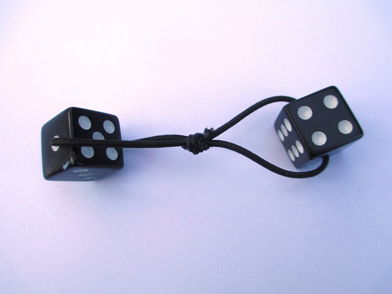 Black Dice White Dots ONE Hair Tie Bobble 16mm Etsy