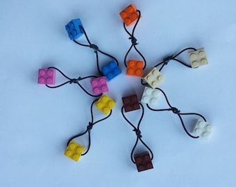 LEGO Bricks ONE SINGLE Hair Tie Bobble Ponytailer (color choices shown)