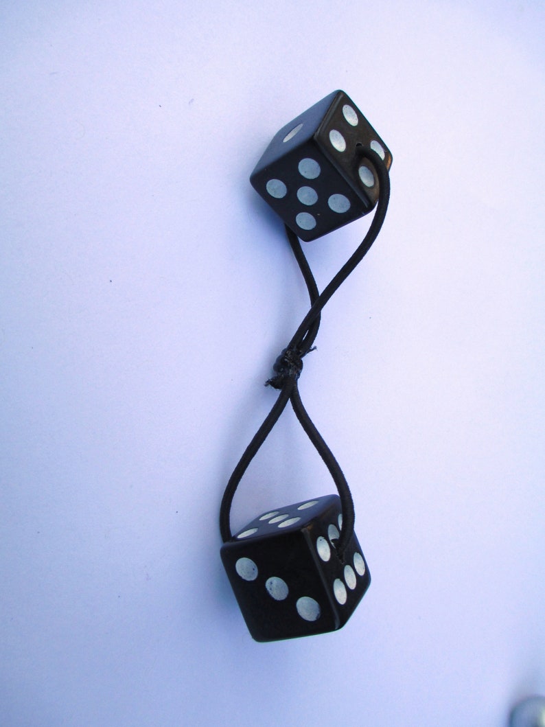 Black Dice White Dots ONE Hair Tie Bobble 16mm Etsy