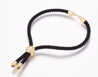 rp16 0.8mm GoldSilverPale Gold Nylon Coated Round Cord,Core Wire Cord Stretch Beading String,Round Rope Trim Bracelet