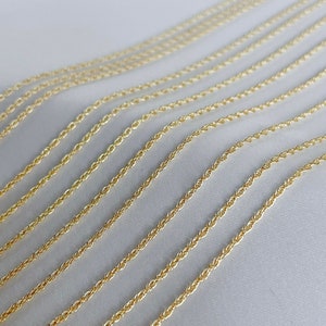 Dainty Gold Plated Chain Necklace: Non Tarnish, 16-Inch