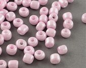 2 oz - 2mm Glass Seed Beads, Opaque Colors Seed, Round, Pink, Tiny Seed Beads