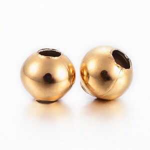 20 pcs - Stainless Steel Gold Spacer Beads