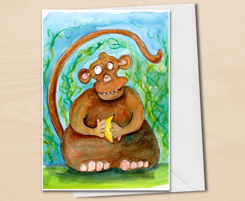 Funny Monkey Birthday Cards