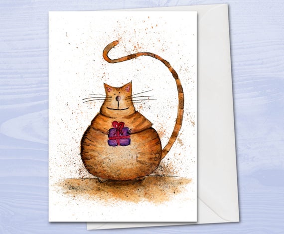 Carte Danniversaire Chat Mignon Cat Carte Carte Pour Les Etsy Carte Danniversaire Chat Mignon Cat Carte Carte Pour Les Etsy