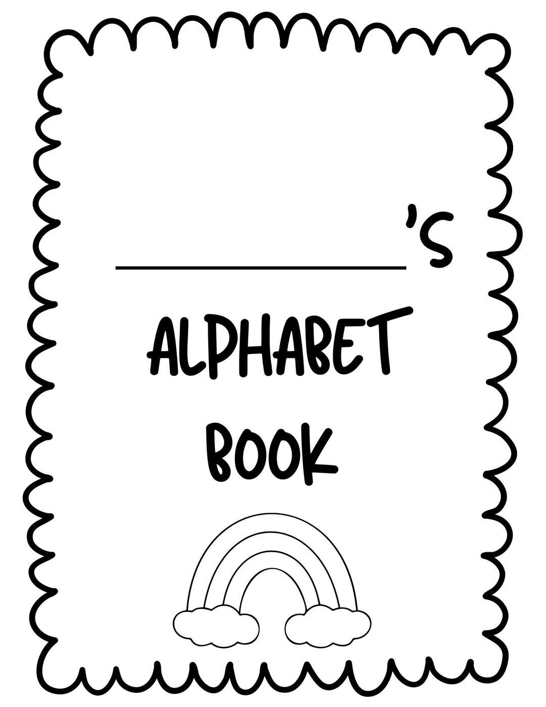Printable Alphabet Book Etsy