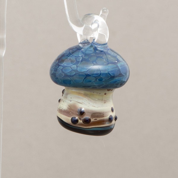 Glass off mandrel mushroom pendant