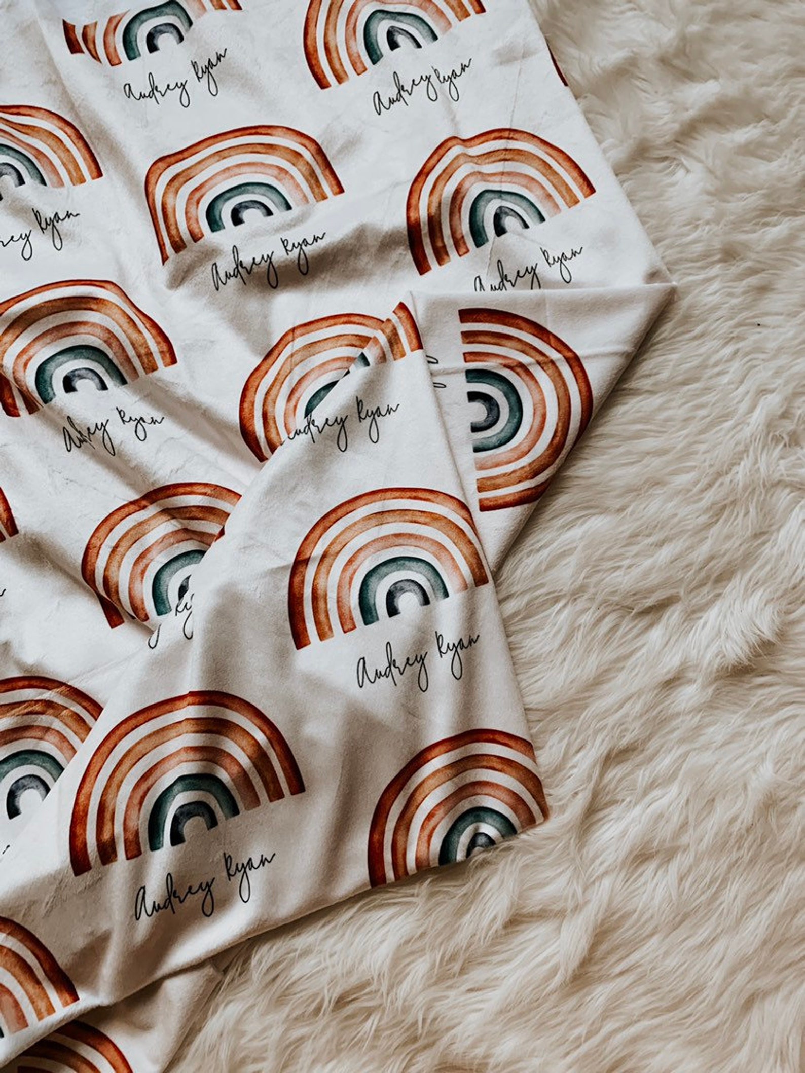Personalized Baby Blanket // Rainbow Blanket // Rainbow Baby Etsy Canada
