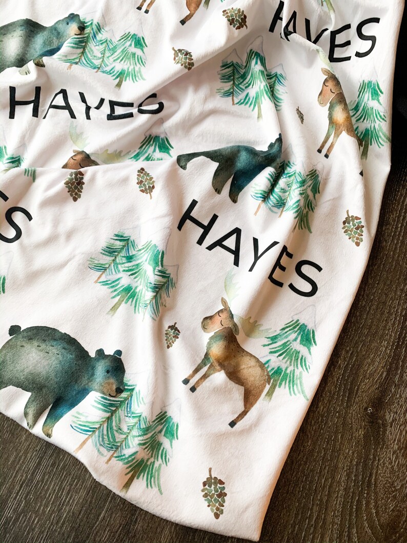 Personalized Baby Blanket // Boy Blanket // Baby Announcement Etsy