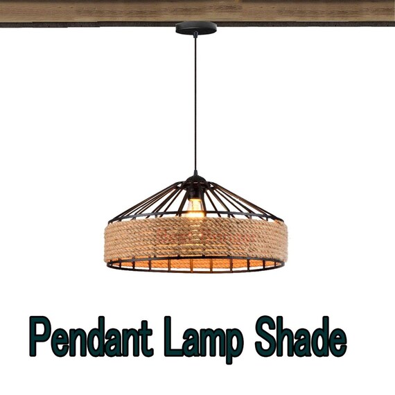 Vintage Industrial Loft Modern Rope Iron Pendant Ceiling Light Retro Lamp Hot E27 Uk Bulb Is Not Included