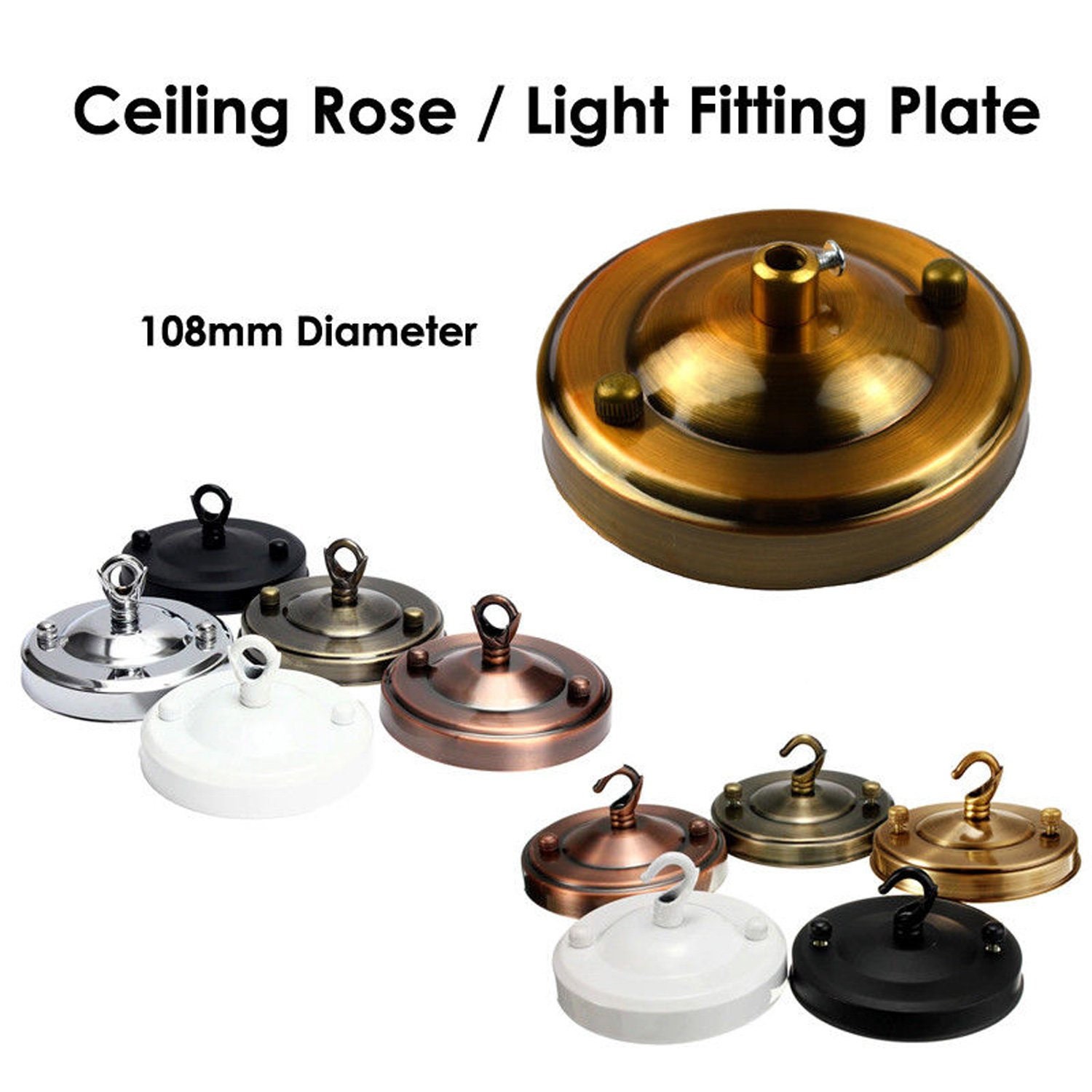 Multi Colour Vintage Industrial Ceiling Rose Light Pendant Etsy