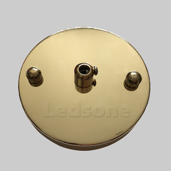 Gold Ceiling Rose Pendant Cable Grip Flex Clamp Plate For Light Fitting 100mm Choose