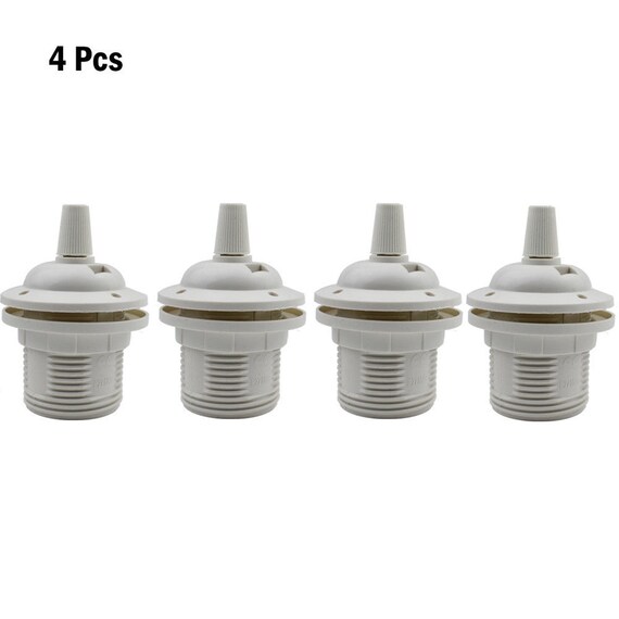 E27 Screw Cap Socket Pendant Ceiling Light Lamp Bulb Holder White Uk