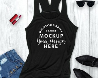 Download Tank Top Mockup Tank Mockup Bella Canvas Flowy Racerback Tank 8800 Mockup Black Tank Top Free Logo 3d Mockups Yellowimages Mockups