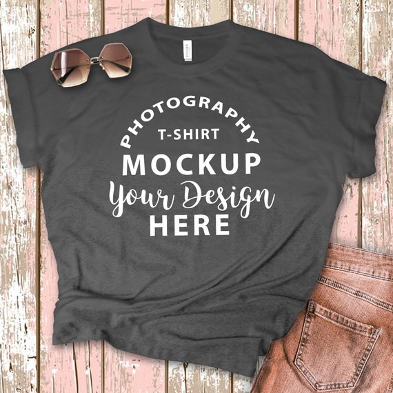 T-Shirt Mockup Bella  Canvas 3001 Unisex Short Sleeve