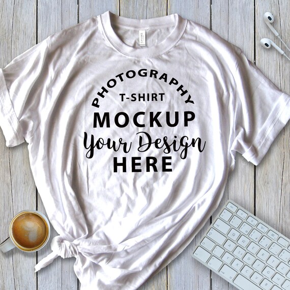 T-Shirt Mockup Bellacanvas 3001 Unisex Mockup Photography Mockup White