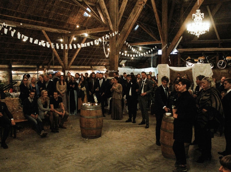 Witte stoffen feest slinger vlaggetjes versiering stoffenslinger wit katoen vlagsels decoratie rechthoekig bruiloft handgemaakt afbeelding 9