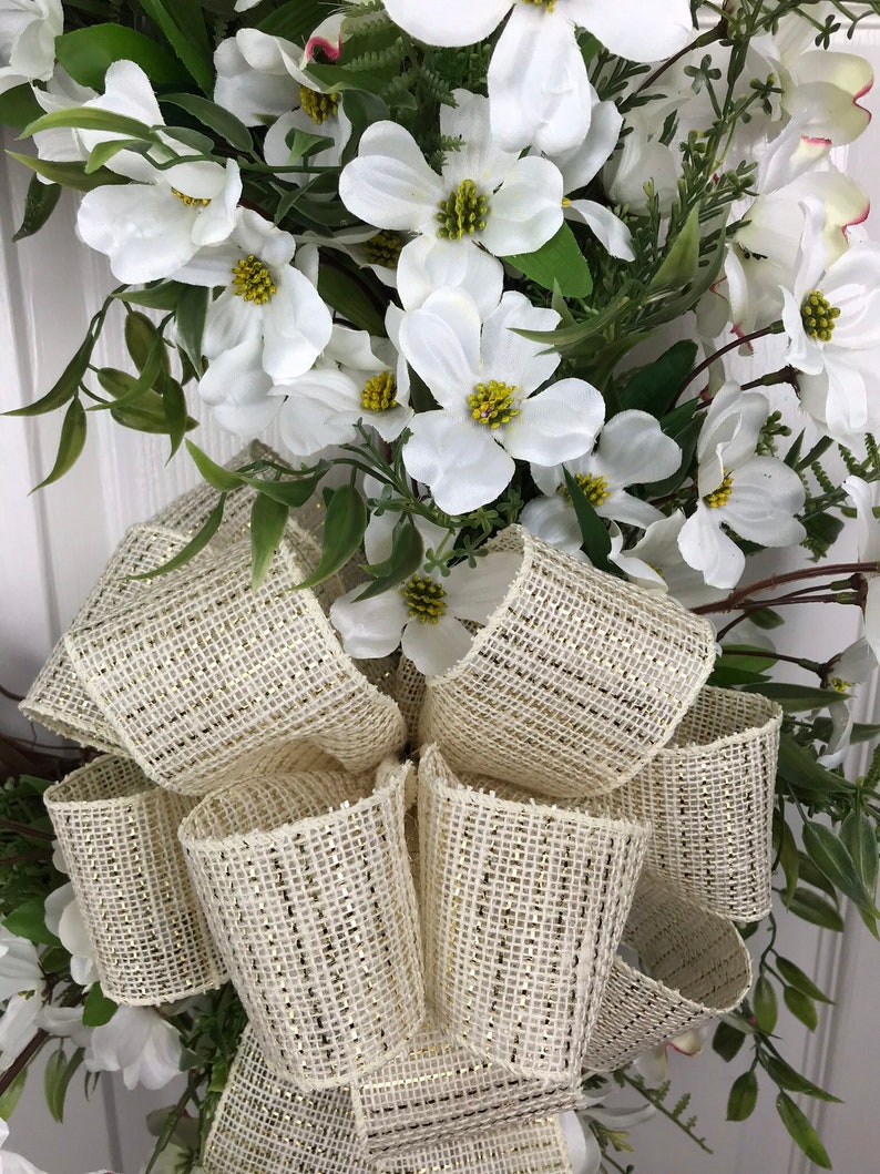 Summer Front Door Wreath Spring front door decor Dogwood Wreath Easter wreath Spring decor Farmhouse Wreath Summer wreath Dogwood Dec