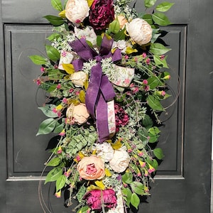 Hermosos adornos de primavera o verano para tu puerta, adornos en forma de lágrima, adornos cotidianos, adornos de verano, corona de verano, corona para tu puerta de entrada