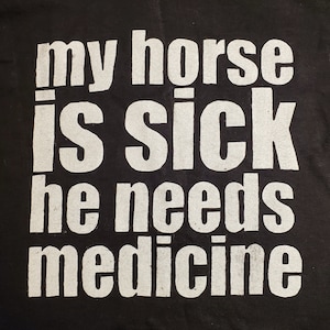 sick horse shirt (black)