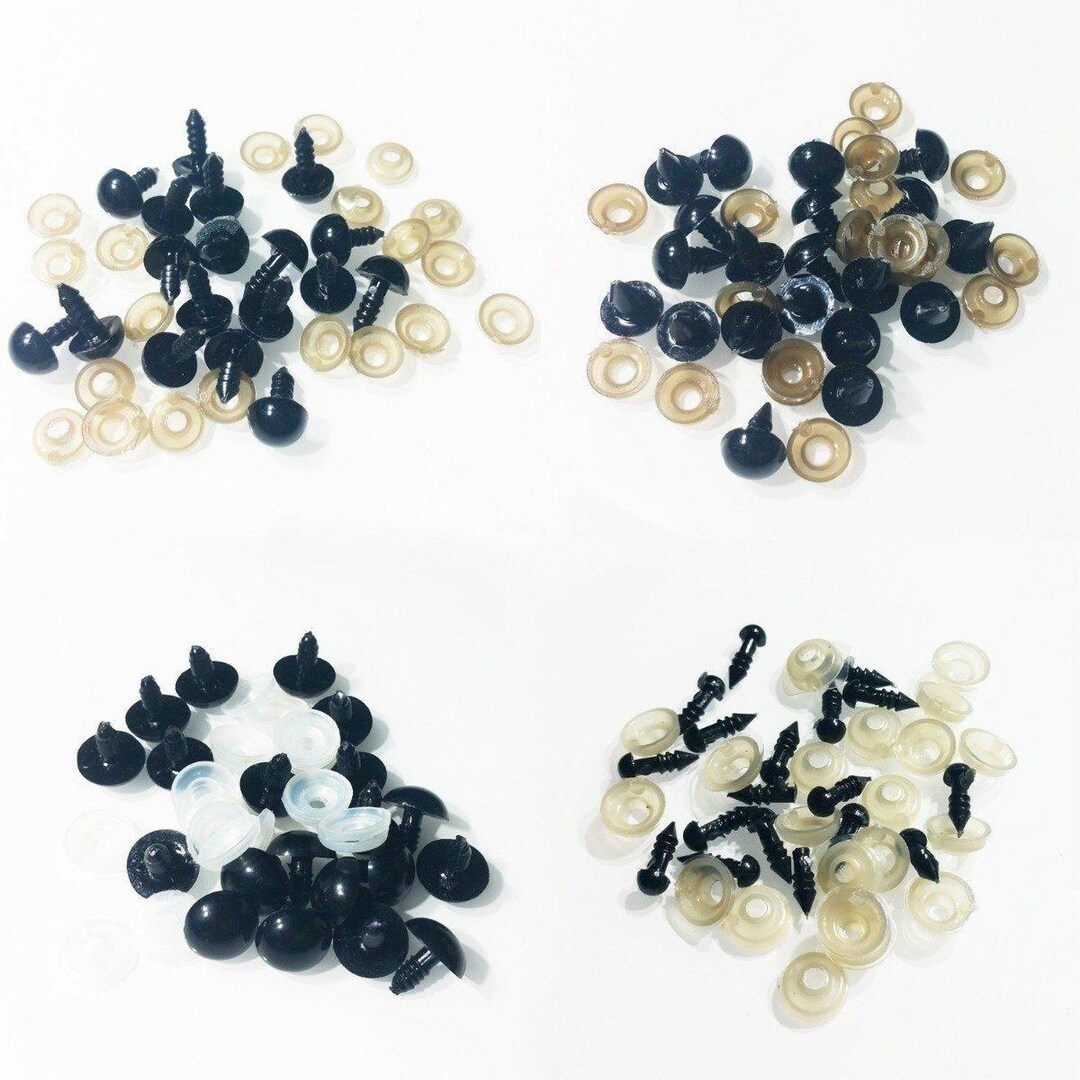 Large Safety Eyes 20pcs Safety Eyes For Teddy Bears Dolls Toy Animal Felting 5-20mm Toys Eyes For Crochet Animals