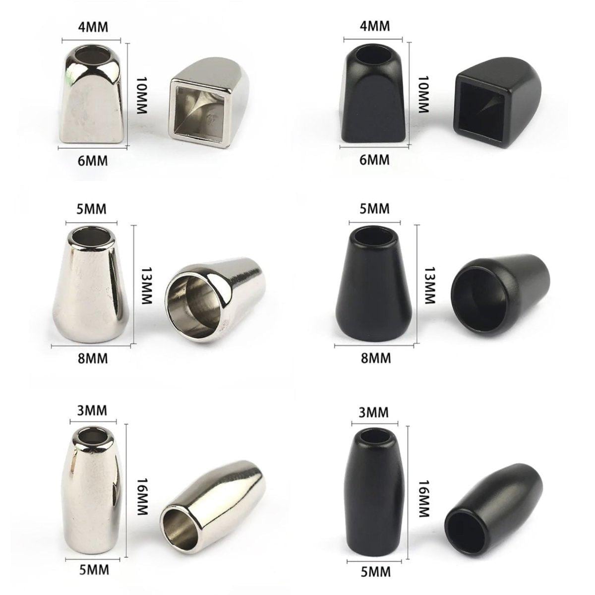 2 6pcs 10-16mm Metal Cord Lock Toggle Clip Clothing Rope End Bag Hat…