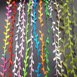 5m/10m Artificial Vine Leaves Wedding Wreath Decorations Rope DIY Craft