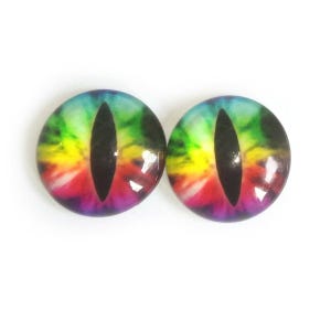 20x6 mm 8 mm 10 mm 12 mm 20 mm 25 mm 30 mm Glas Drachen Auge Figuren Cabochons Augen DIY Handwerk Regenbogen