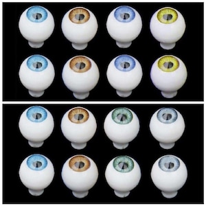 8mm 10mm 12mm 14mm 16mm 22mm Full Round Doll Eyes Blue Brown Green Grey Eyeballs