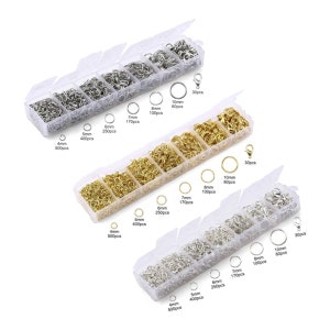 Alloy Accessories Jewelry Findings Set Earring Making Kit Lobster Clasp  Open Jump Rings Repair Tools DIY Jewelry Making Supplies