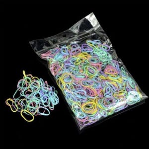 1000pcs Mini Ponytail Rubber Bands Elastic Hair Bands Mixed Colours Multicoloured