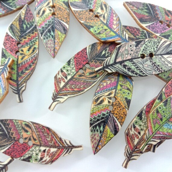 50pcs Retro series Wood Buttons for Sewing Scrapbook Clothing