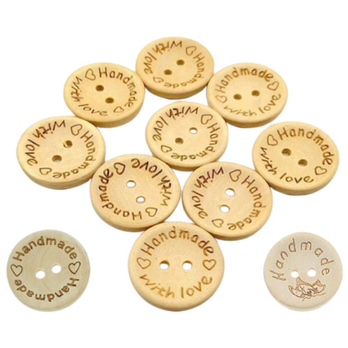 Engraving Pattern Wood Buttons For Clothing Sewing - Temu