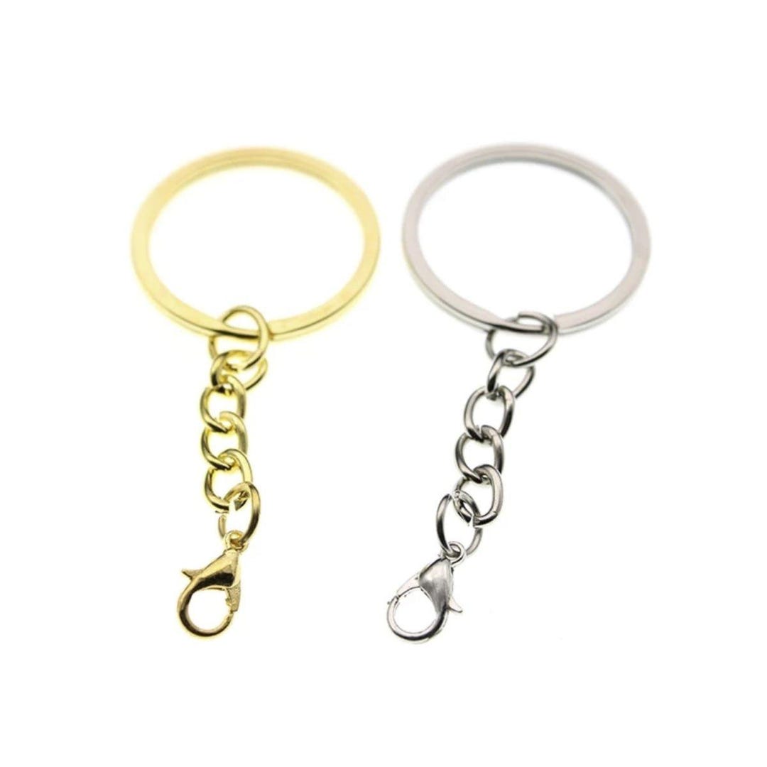 20pcs 30mm Gold or Rhodium Lobster Claw Hook Keyring Keychain