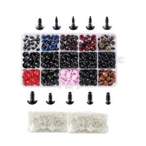 752pcs 6-12mm Plastic Safety Toy Eyes & Noses for Teddy Dog Stuffed Animals Dolls Accessories DIY Supplies