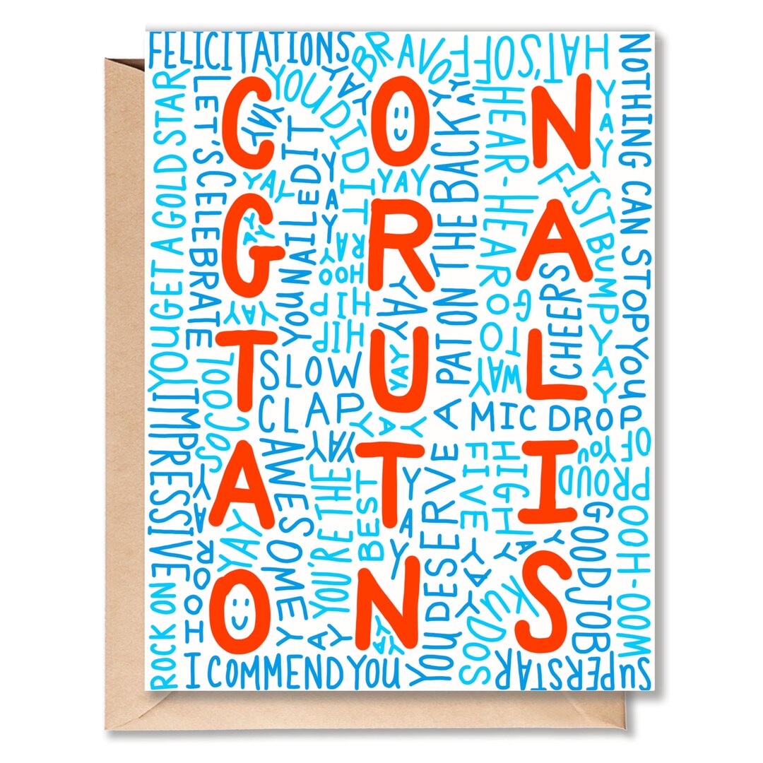 A Big Congratulations Greeting Card - Etsy